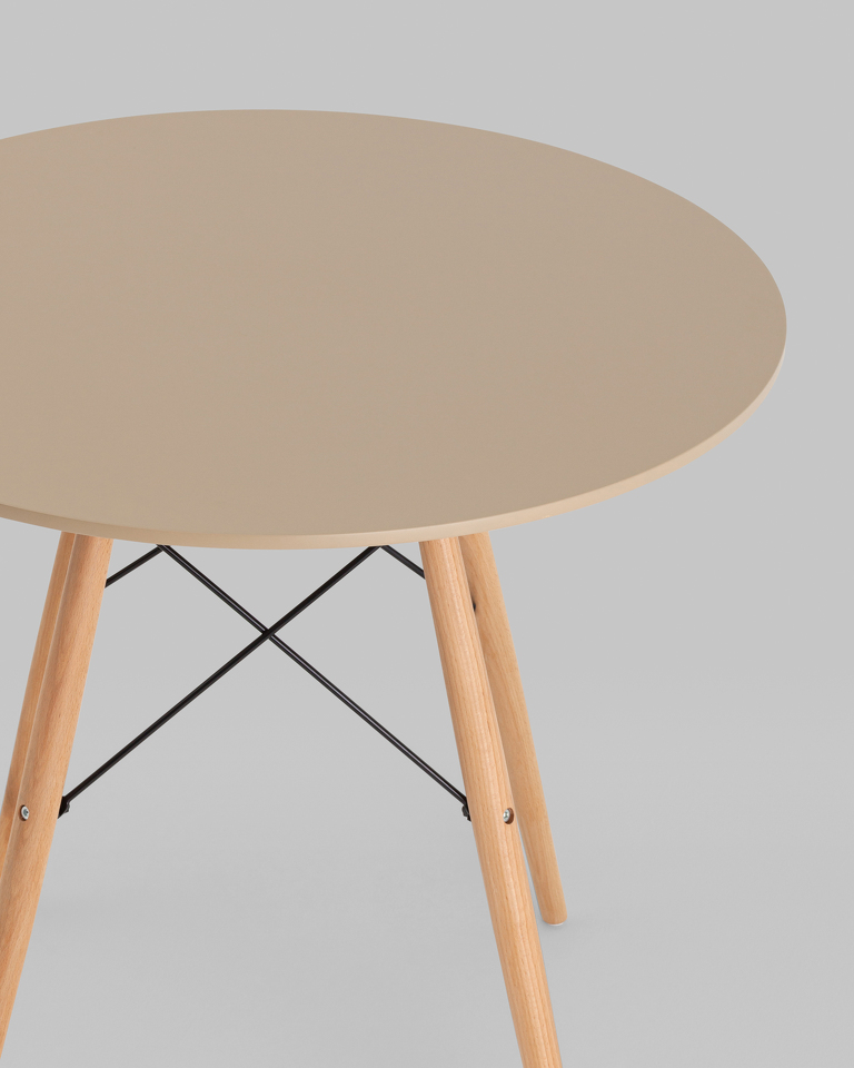Фото №6  Стол Eames DSW NEW D80 бежевый