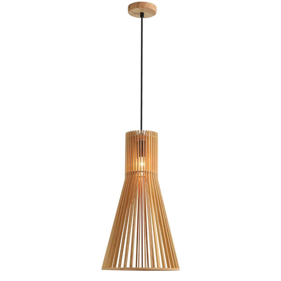 Фото №6  Подвесной светильник LUMION 8384/1A ECO LN26 323 бежевый дерево Подвес E27 60W 220V GERDA