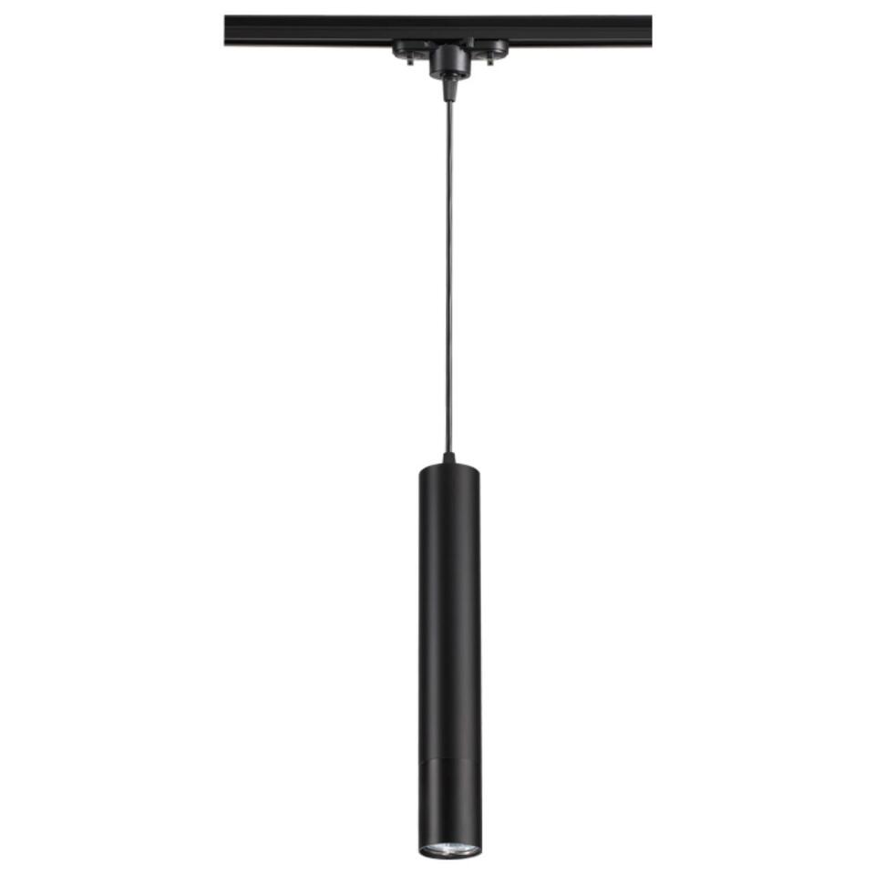Фото №1  NOVOTECH 370401 PORT NT18 245 черный Светильник трековый однофазный трехжильный IP20 GU10 50W 220V PIPE