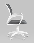 Превью фото №3  Кресло Кресло офисное Topchairs ST-BASIC-W серая ткань крестовина белый пластик