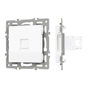 Фото Arlight Механизм компьютерной розетки SCT-MPC1-PL-WH (RJ-45, CAT6) ( -)