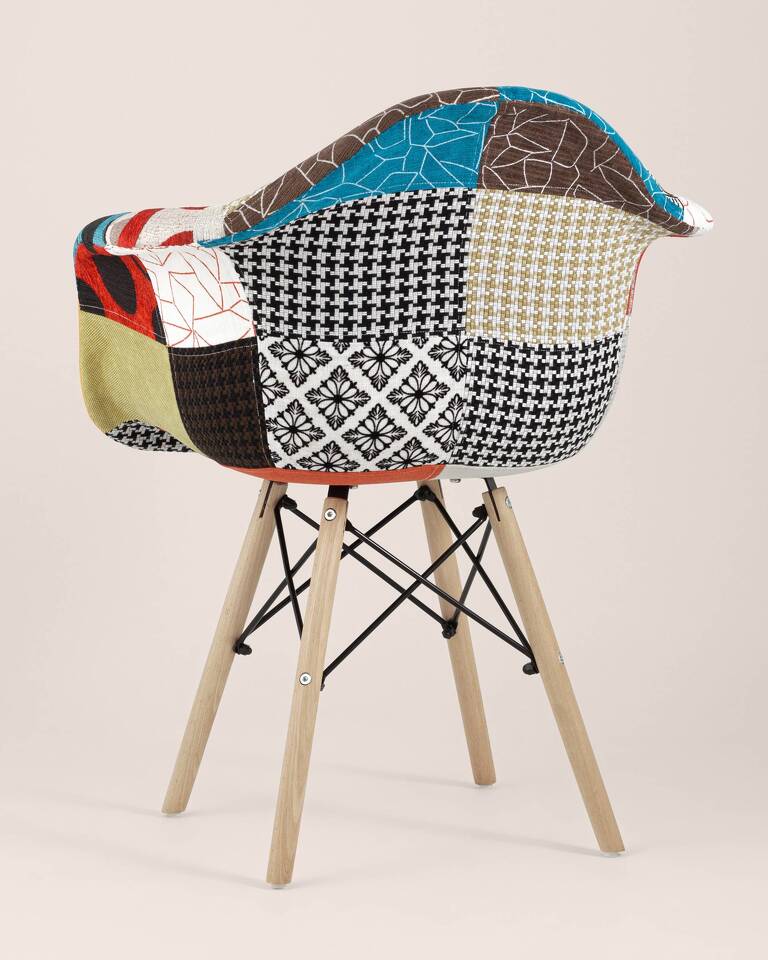 Фото №10  Кресло Кресло Eames DSW пэчворк