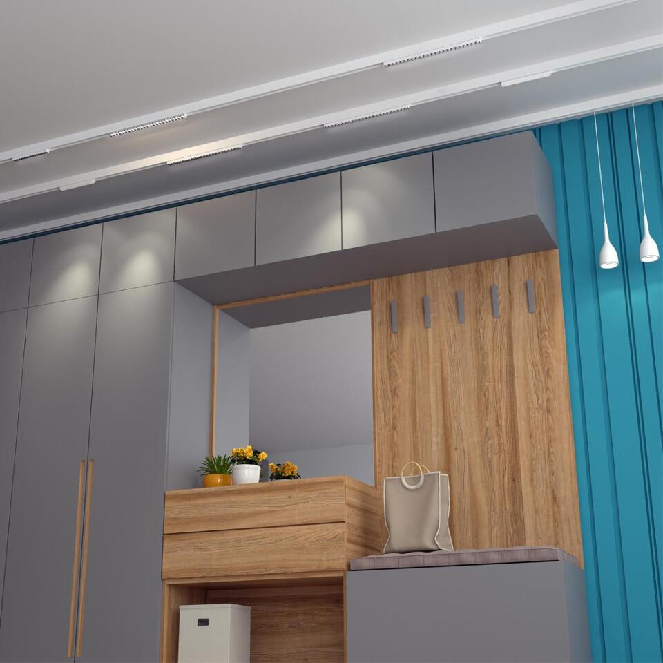 Фото №6  NOVOTECH 358542 SHINO NT21 072 белый Трековый светильник для низковольного шинопровода IP20 LED 4000K 12W 48V FLUM