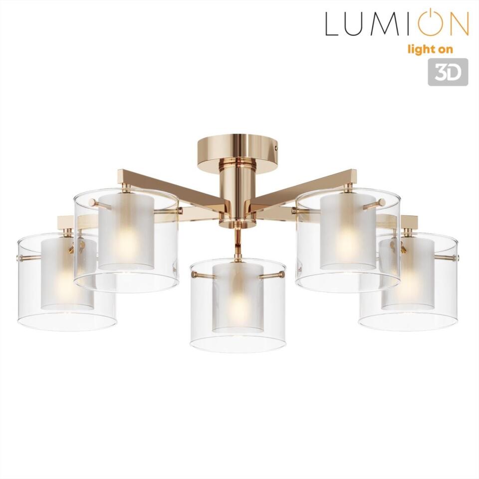 Фото №7  Люстра LUMION 6587/5C MODERNI LN26 133 золото/прозрачный, металл/стекло Люстра потолочная E14 5*40W 220V VERDI