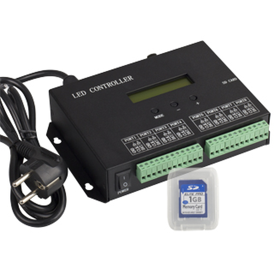 Фото №1  Arlight Контроллер HX-803SA DMX (8192 pix, 220V, SD-карта) ( -)