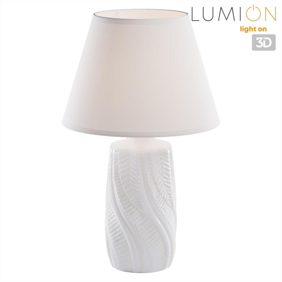 Фото №7  Настольная лампа LUMION 8211/1T CLASSI LN26 475 белый жемчужный/белый, керамика/текстиль Настольная лампа Е27 1*60W 220V SINNA