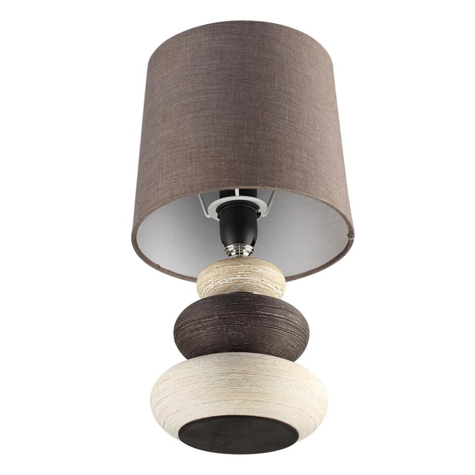 Фото №7  Настольная лампа LUMION 8126/1T COMFI LN26 510 коричневый/бежевый/белый, керамика/текстиль Настольная лампа Е14 1*40W 220V LATZA