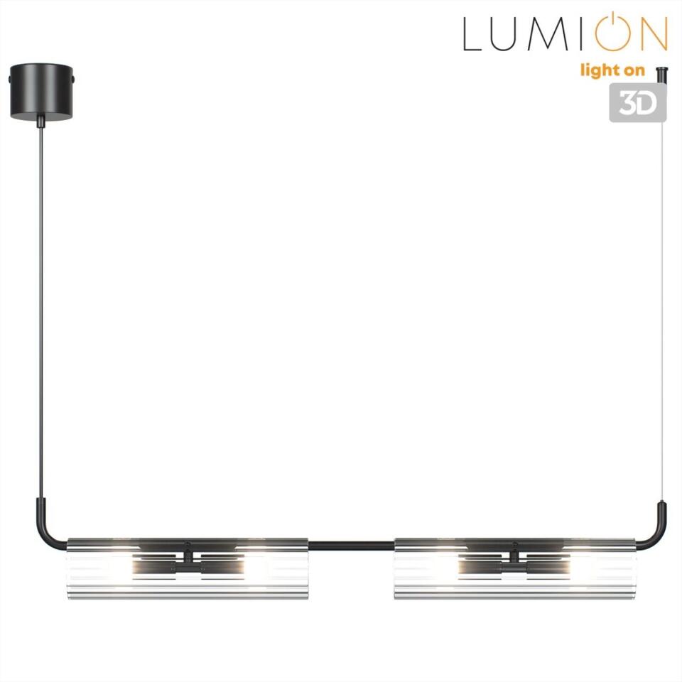 Фото №6  Подвесной светильник LUMION 6561/4 SUSPENTIONI LN26 284 черный/прозрачный/металл/стекло Подвес G9 4*20W 220V TORONTO