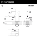 Превью фото №3  Смеситель для биде WHITECROSS Y Y1220CR (хром)