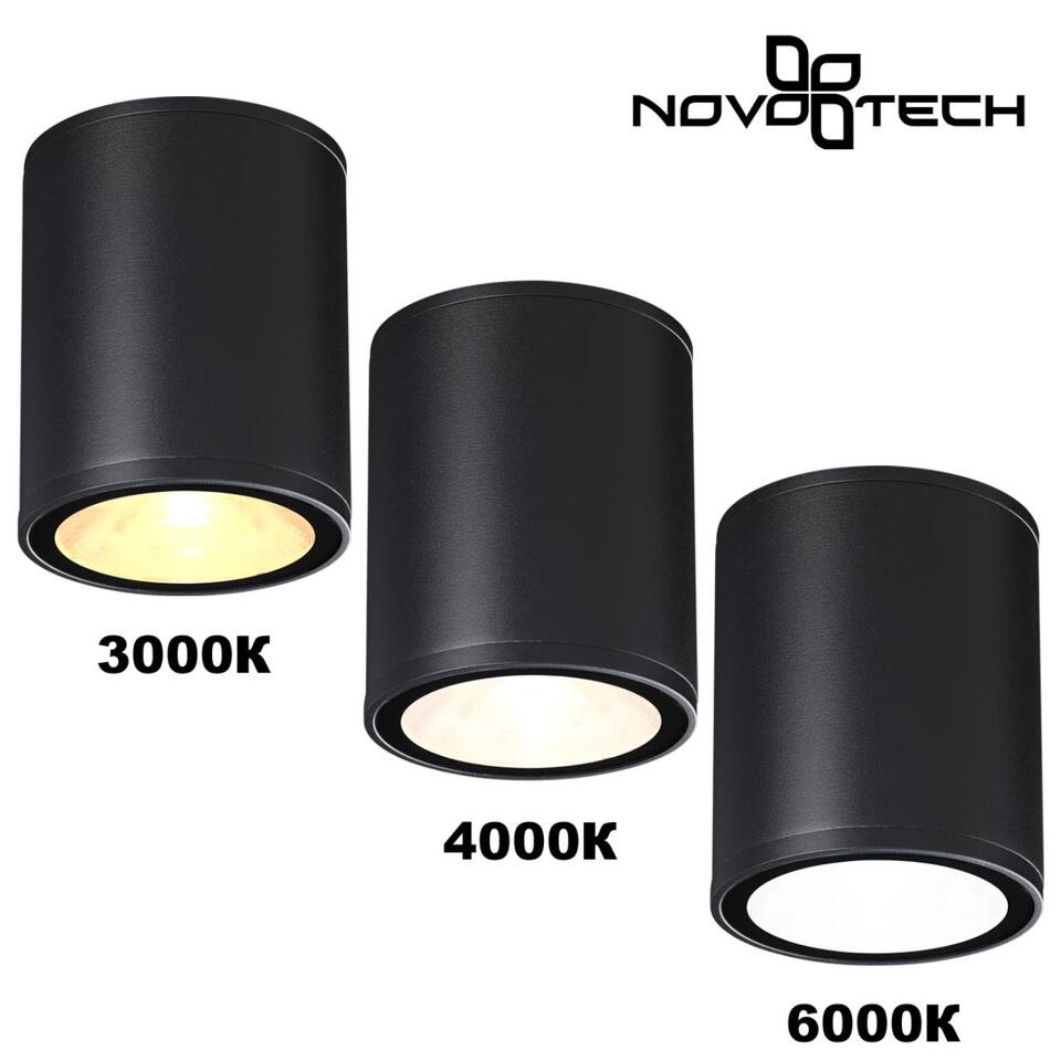 Фото №6  NOVOTECH 359535 STREET NT25 000 черный Светильник ландшафтный с переключ. цветовой температуры IP65 LED 10W 100-240V 3000К\4000К\6000К TUMBLER