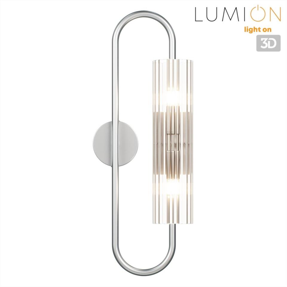 Фото №8  LUMION 8258/2W SUSPENTIONI LN26 285 серебро/прозрачный, металл/стекло Бра G9 2*20W 220V TORONTO
