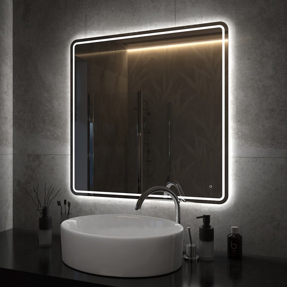 Фото №15  Teymi Зеркало Solli Pro 80х80, LED подсветка, сенсор