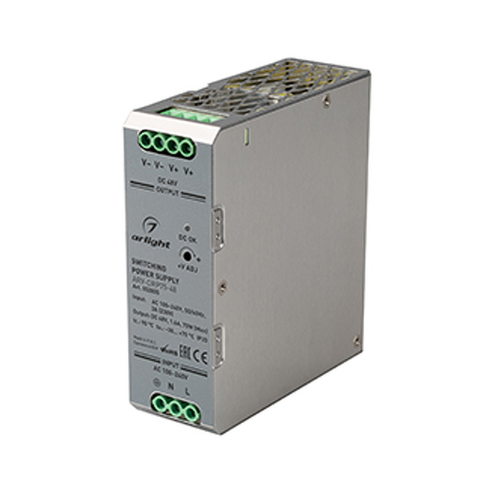 Фото №1  Arlight Блок питания ARV-DRP75-48 (48V, 1.6A, 75W) ( IP20 Металл, 5 лет)