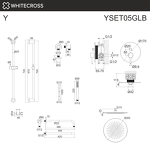 Превью фото №3  Система для душа скрытого монтажа WHITECROSS Y YSET05GLB (брашированное золото)