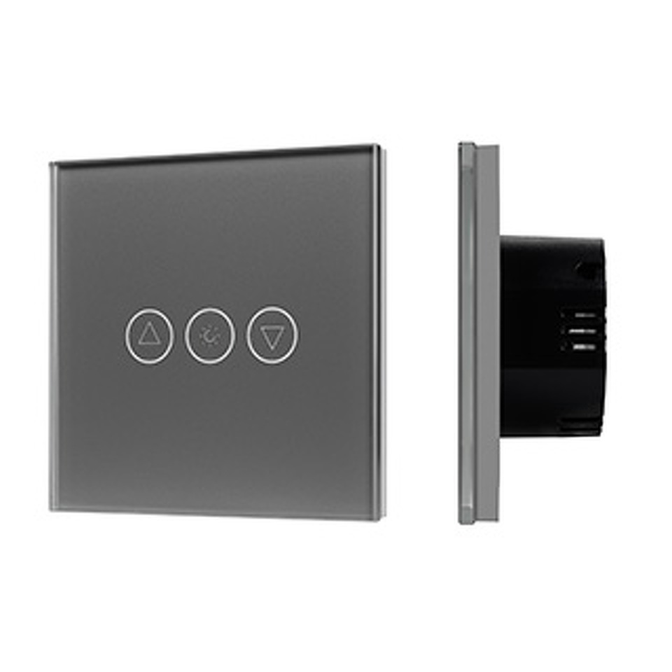 Фото №1  Arlight Светорегулятор сенсорный с Zigbee управлением SWT-OMALI-SD3-ZB-GR (250V, 500W) ( Стекло)