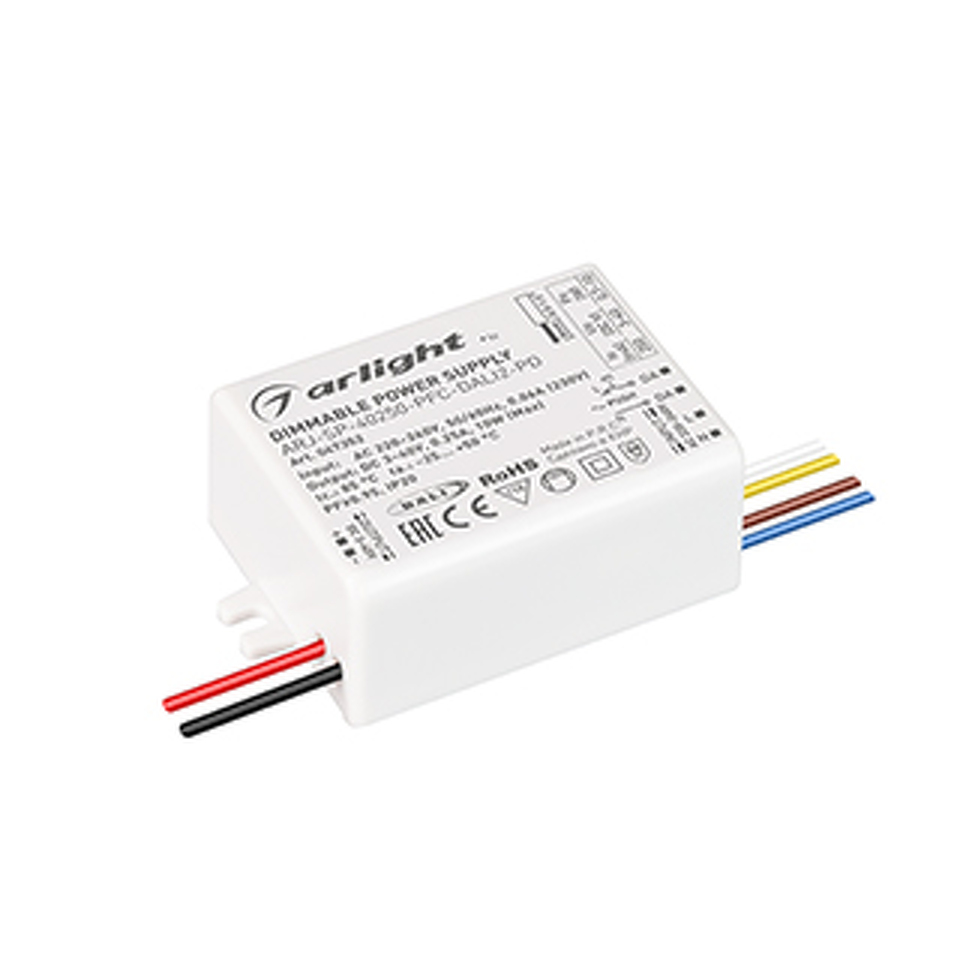 Фото №1  Arlight Блок питания ARJ-SP-40250-PFC-DALI2-PD (10W, 3-40V, 250mA) ( IP20 Пластик, 5 лет)