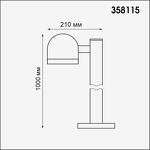 Превью фото №3  NOVOTECH 358115 STREET NT19 366 темно-серый  Ландшафтный светильник IP65 LED 3000К 10W 100-240V GALEATI