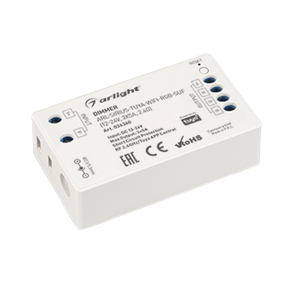 Фото №1  Arlight Диммер ARL-SIRIUS-TUYA-WIFI-RGB-SUF (12-24V, 3x5A, 2.4G) ( Контроллер)
