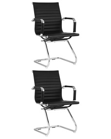 Фото Кресло для посетителей TopChairs Visit черное 2 шт.