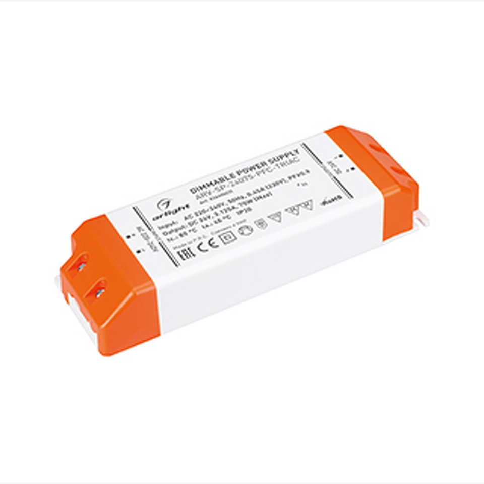 Фото №1  Arlight Блок питания ARV-SP-24075-PFC-TRIAC (24V, 3.1A, 75W) ( IP20 Пластик, 5 лет)