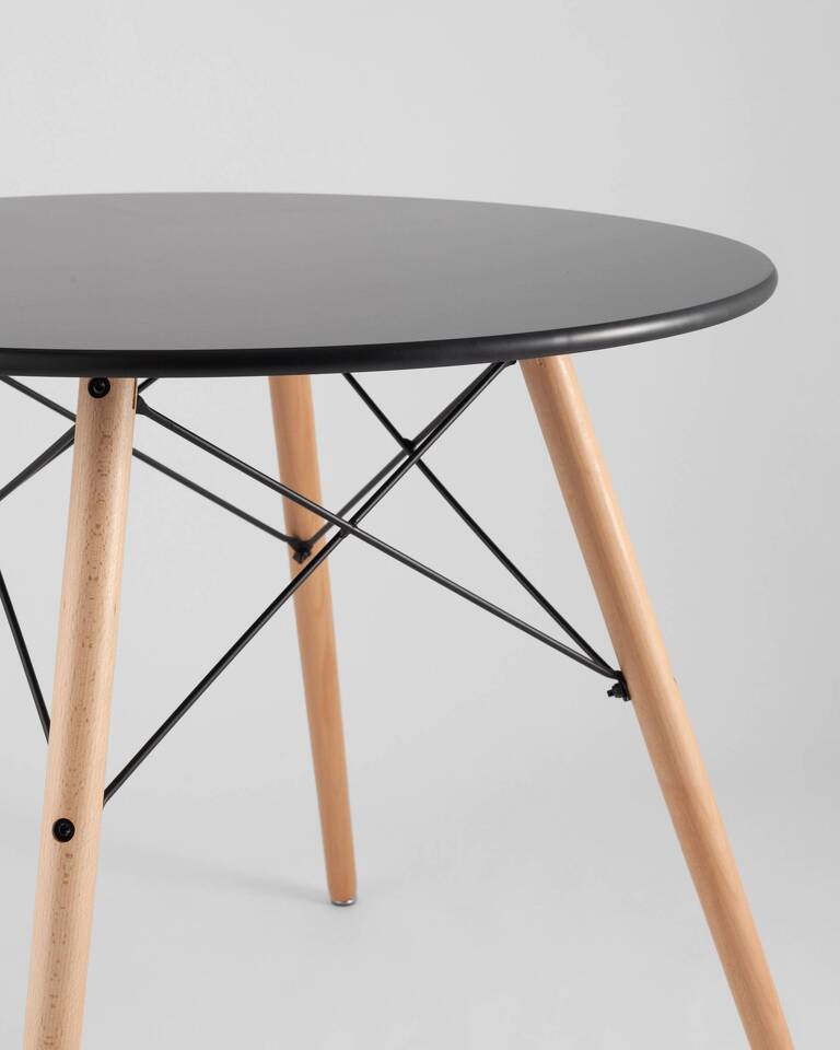 Фото №10  Стол круглый EAMES DSW NEW D=80 черный