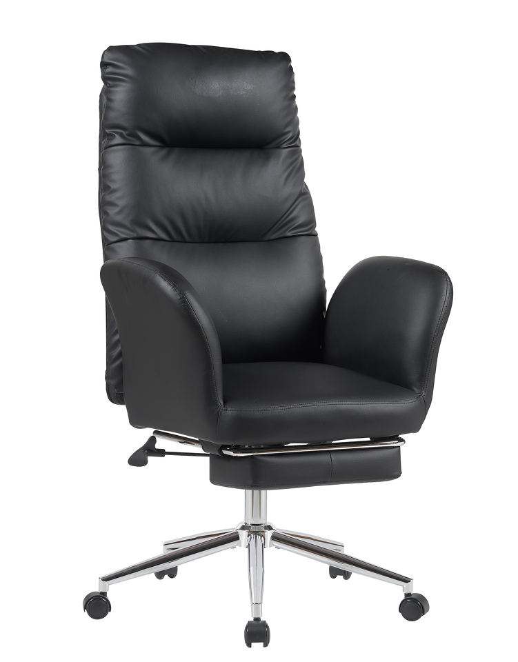 Фото №5  Кресло Кресло руководителя TopChairs Solid с оттоманкой черный