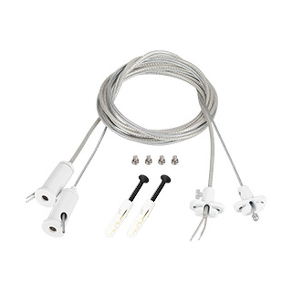 Фото №1  Arlight Подвес токопроводящий ARL-2x2m Set WHITE (Pad 15x2mm, 2x20AWG) ( провод 2x0.5)