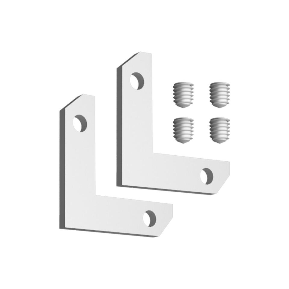 Фото №1  NOVOTECH 135330 NT25 000 серебро 000 Соединитель угловой горизонтальный для арт.135325-135328 (2 шт. в комплекте) IP20 FLUM