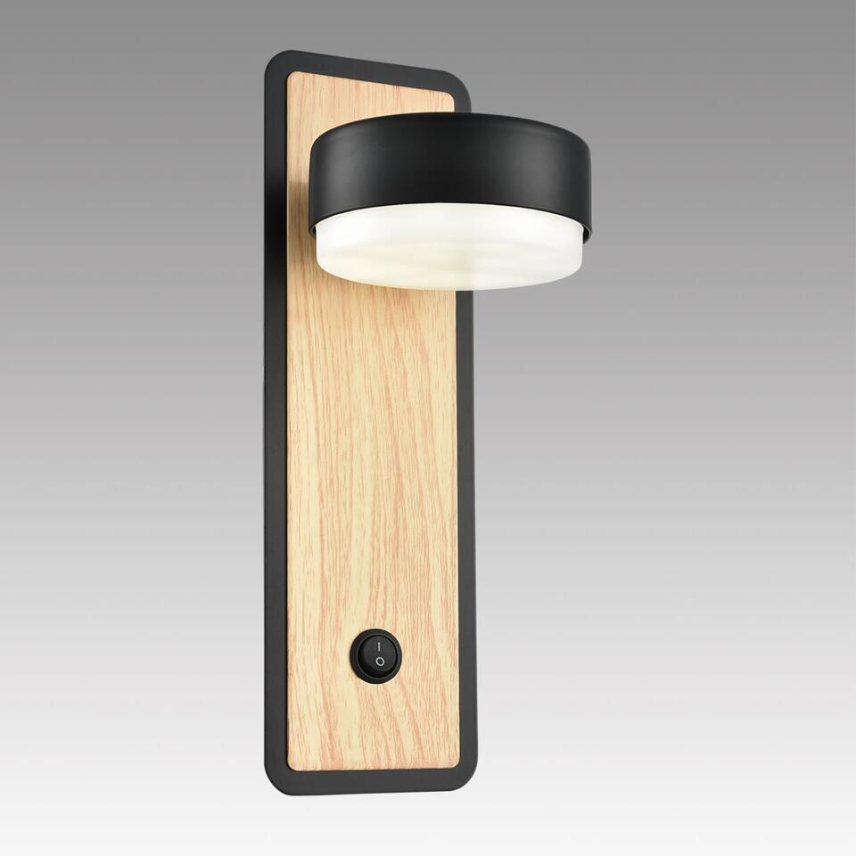 Фото №11  LUMION 8264/1W COMFI LN26 432 металл, черный/дерево Бра GX53 LED 1*7W 220V LELAND