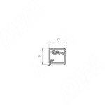 Превью фото №2  Volpato Плинтус алюминиевый квадратный  L=4,2м, алюминий глянец (77.0001.TR 4,2M)
