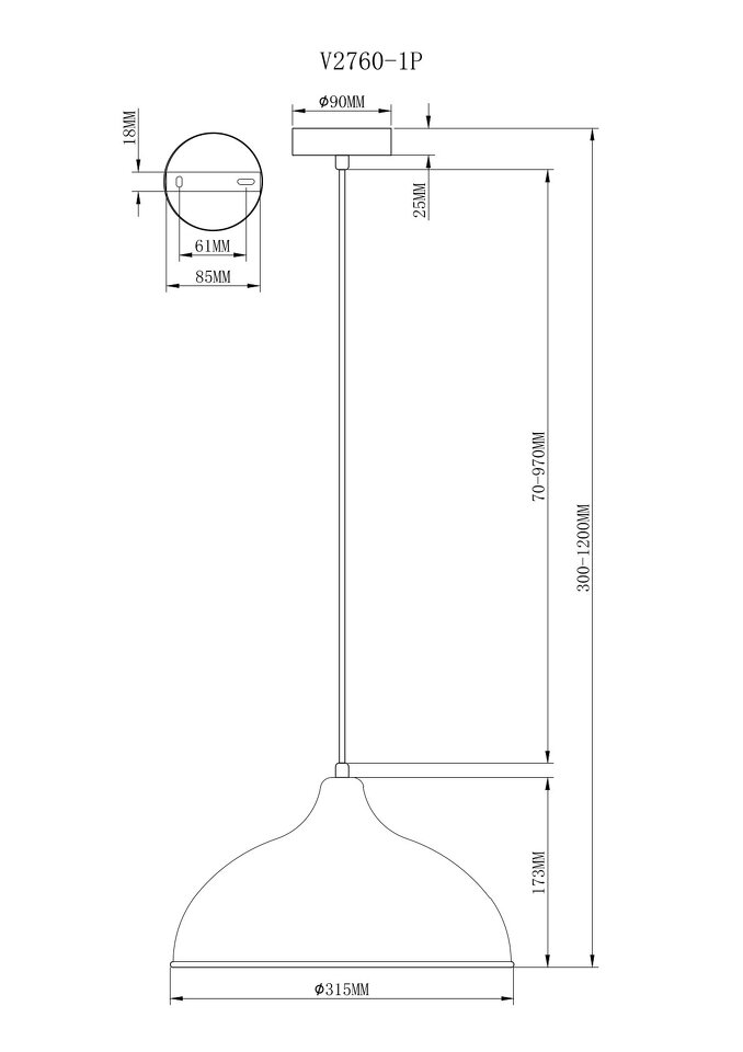 Фото №9  Подвесной светильник Подвесной светильник Moderli V2760-1P Sega