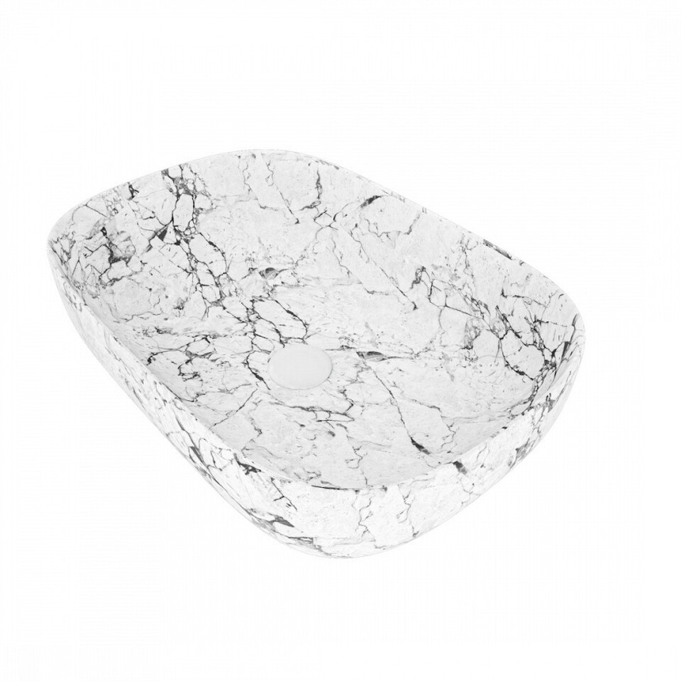Фото №13  Раковина Teymi Раковина Solli 60 artceramic, накладная, Белый Мрамор T50398