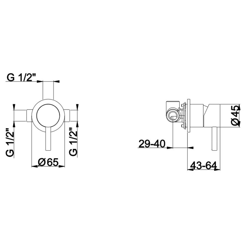 Фото №2  RU601EXX AQUAelite Metal 316 внешняя часть встроенного смесителя для душа Красная бронза шлиф., PVD 17Q