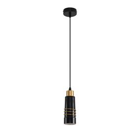 Фото LUMION 8361/1A MODERNI LN26 523 золото/черный металл/керамика Подвес E27 60W 220V LILO