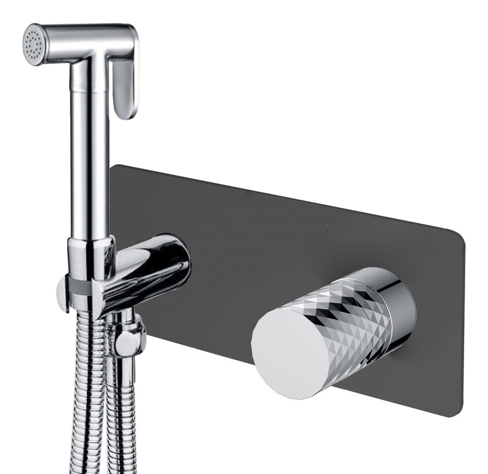 Фото №2  Boheme Смеситель гигиенический STICK BLACK DIAMOND CHROME