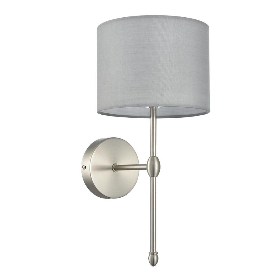 Фото №10  LUMION 8262/1W CLASSI LN26 061 металл/текстиль, никель/серый Бра E14 1*40W 220V LATTI