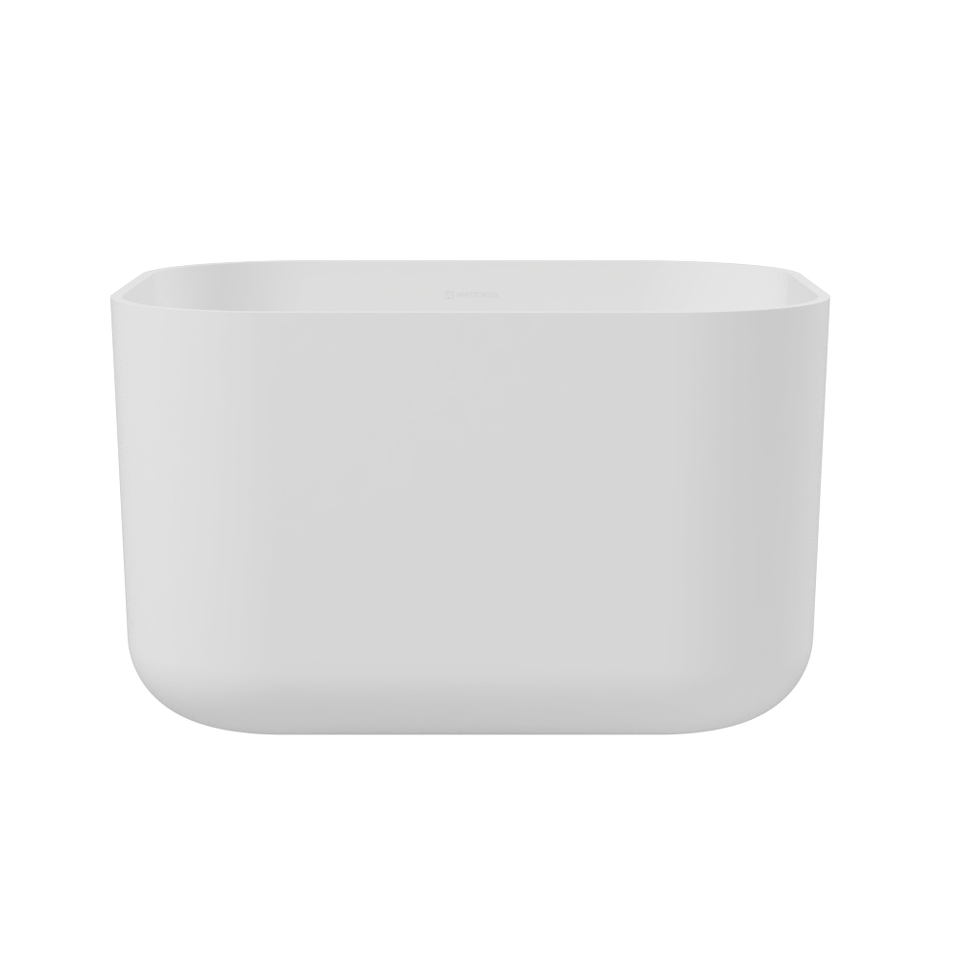 Фото №6  Раковина Умывальник WHITECROSS Lazurit 50x40 (белый мат) иск. камень