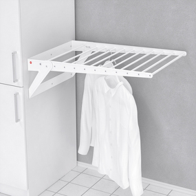 Фото Hailo Складная сушилка для белья RENE, крепление к стене или боковине шкафа, белый