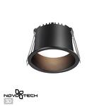 Превью фото №1  NOVOTECH 359233 SPOT NT23 472 черный Светильник встраиваемый светодиодный IP20 LED 6W 220V 360Лм 3000К TRAN