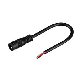 Фото Arlight Коннектор выводной DC-MONO-2PIN-L150-F (JACK 5.5, LOCK) ( -)