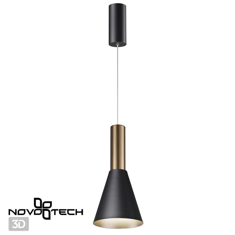 Фото №5  Подвесной светильник NOVOTECH 358983 OVER NT22 328 бронза светлая/черный Светильник светодиодный накладной, провод 2м IP20 LED 4000K 15W 220V ALBA