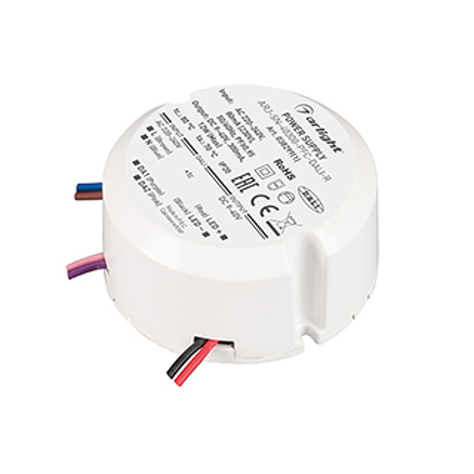 Фото №1  Arlight Блок питания ARJ-SN-40300-PFC-DALI-R (12W, 9-40V, 0.3A) ( IP20 Пластик, 3 года)
