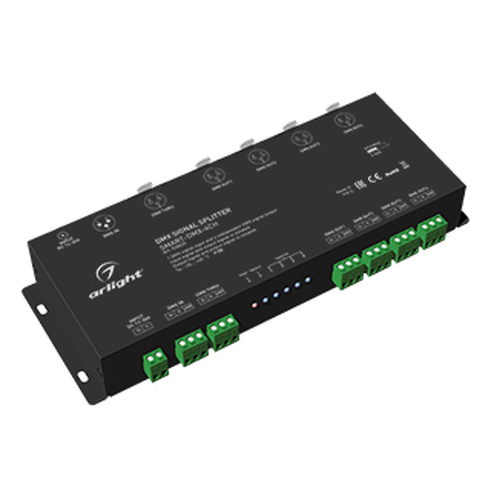 Фото №1  Arlight DMX-сплиттер SMART-DMX-4CH (12-36V, XLR3) ( IP20 Металл, 5 лет)