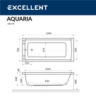 Превью фото №3  EXCELLENT (РАСПРОДАЖА) Ванна Aquaria 140x70