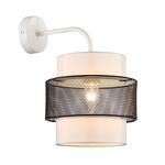 Превью фото №5  LUMION 8002/1W MODERNI LN25 000 белый, черный металл/металл, текстиль Бра Е27 60W 220V ANIMAISA