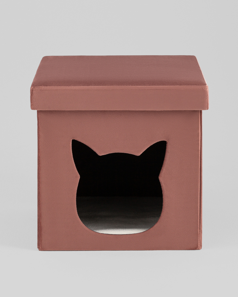 Фото №6  Пуф складной с ящиком Store Pet розовый