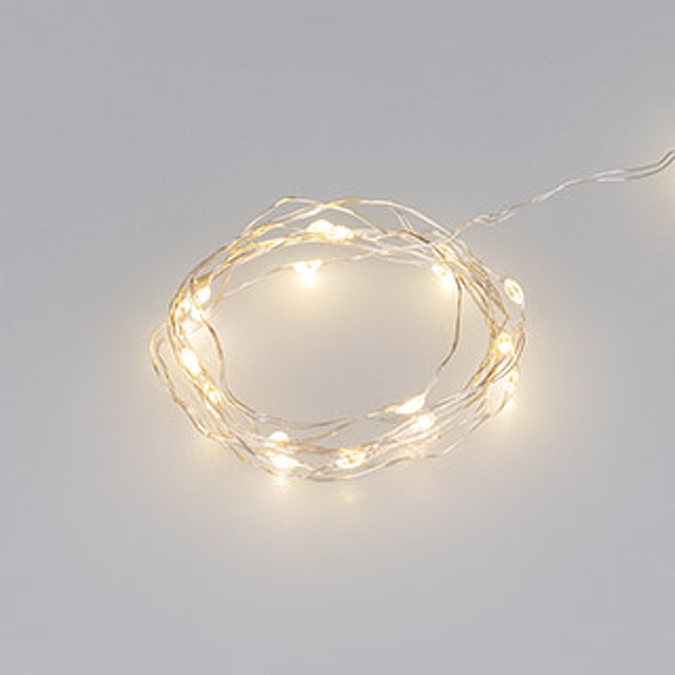 Фото №1  Ardecoled Светодиодная гирлянда ARD-DEW-HOME-2000-CLEAR-20LED-STD Warm3000 (3V, Battery Pack) ( IP20)