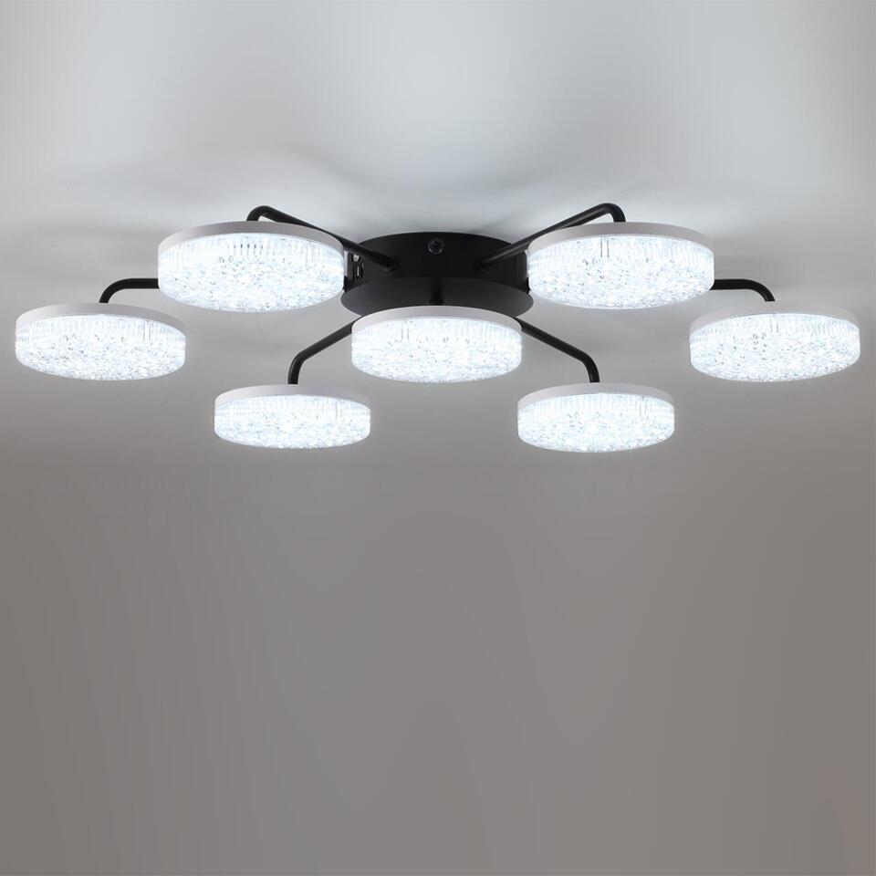 Фото №12  Люстра LUMION 8236/7CL LEDIO LN25 000 черный, металл/акрил Люстра потолочная с ПДУ LED 90W 3000-6000К 220V DIDANA