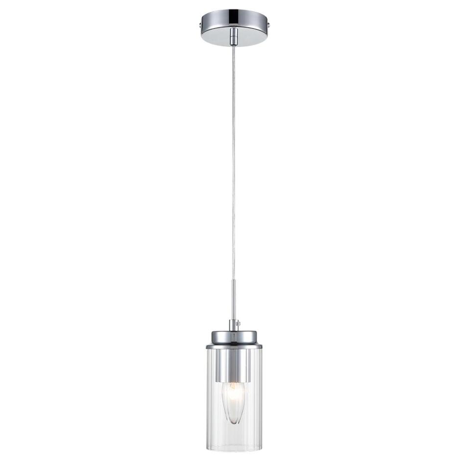 Фото №8  Подвесной светильник LUMION 8102/1A COMFI LN26 408 хром/прозрачный металл/металл Подвес Е14 1*40W 220V ISHA