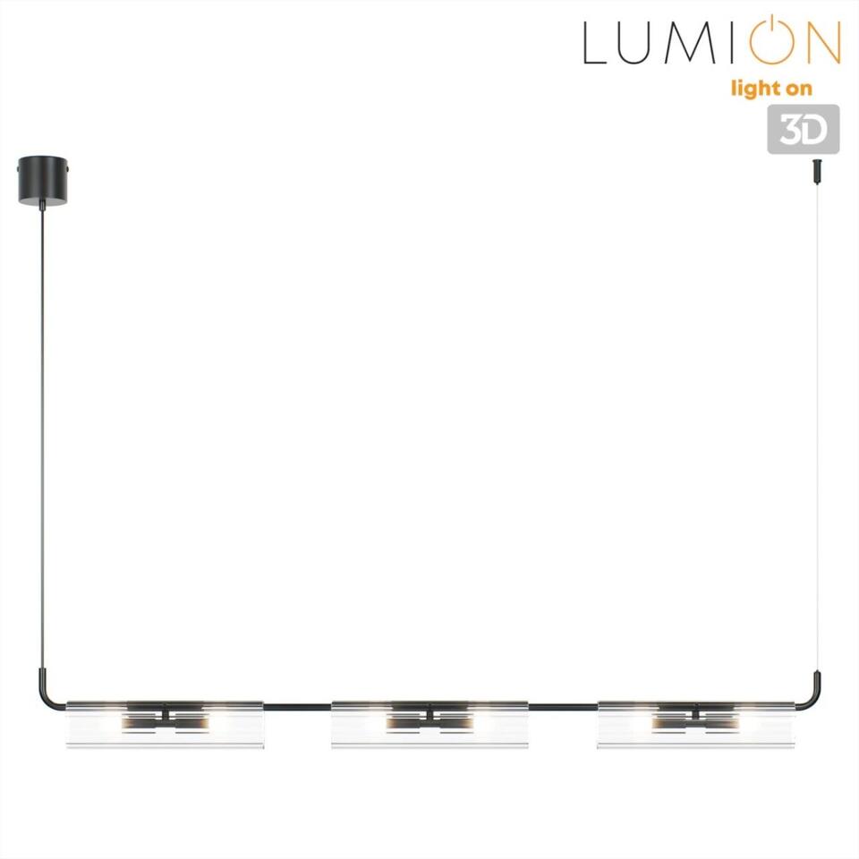 Фото №6  Подвесной светильник LUMION 6561/6 SUSPENTIONI LN26 284  черный/прозрачный/металл/стекло Подвес G9 6*20W 220V TORONTO